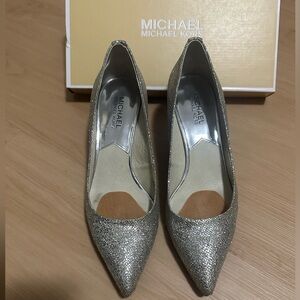 Michael Kors sparkling silver heels